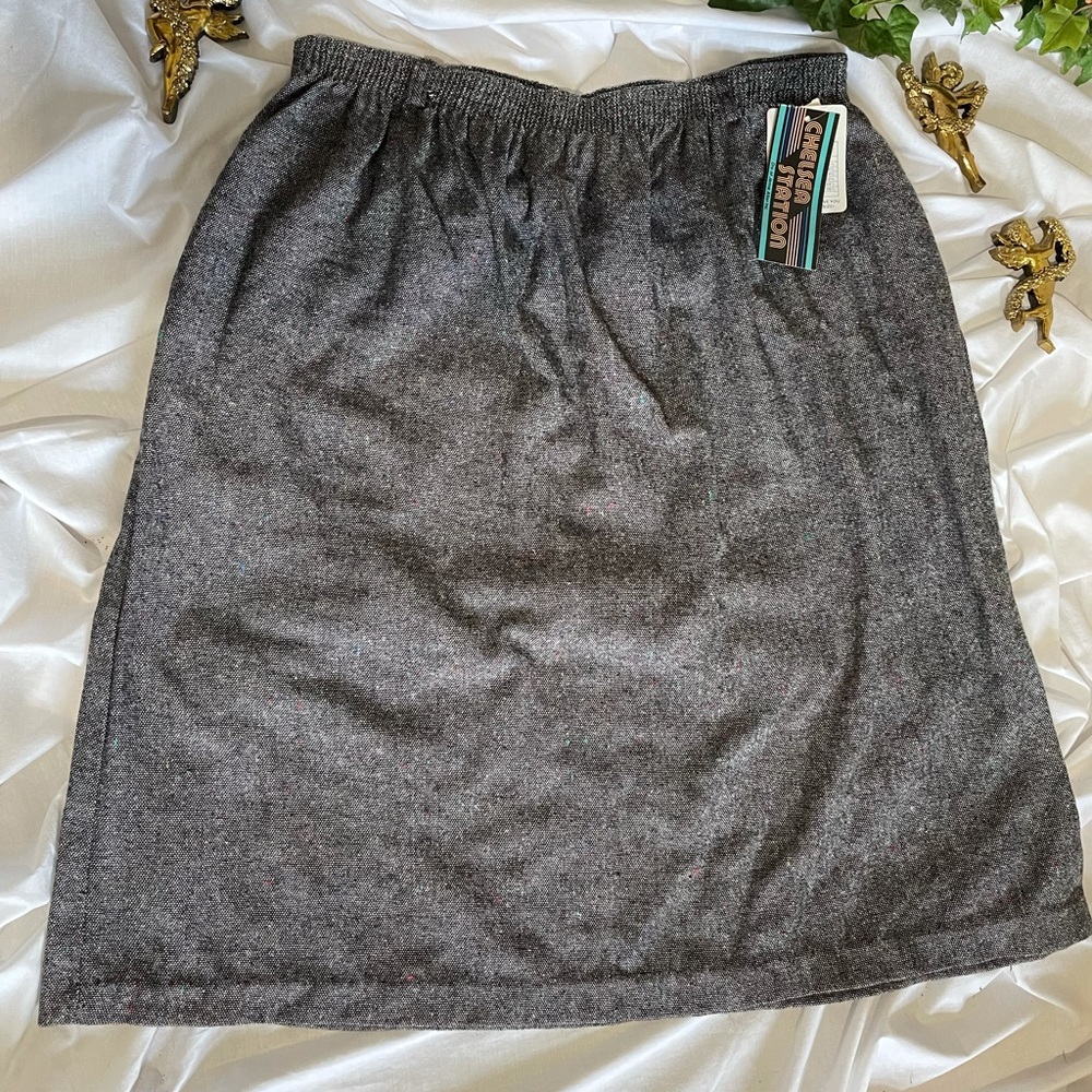 Vintage “Chelsea Station” Grey Retro 80’s Skirt